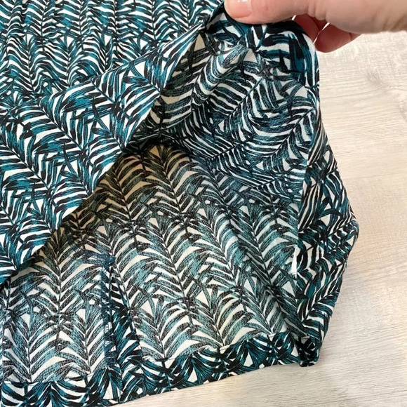 H&M Tropical Teal Green Print Romper Size 10 with Capped Sleeves NWT - Picture 13 of 15